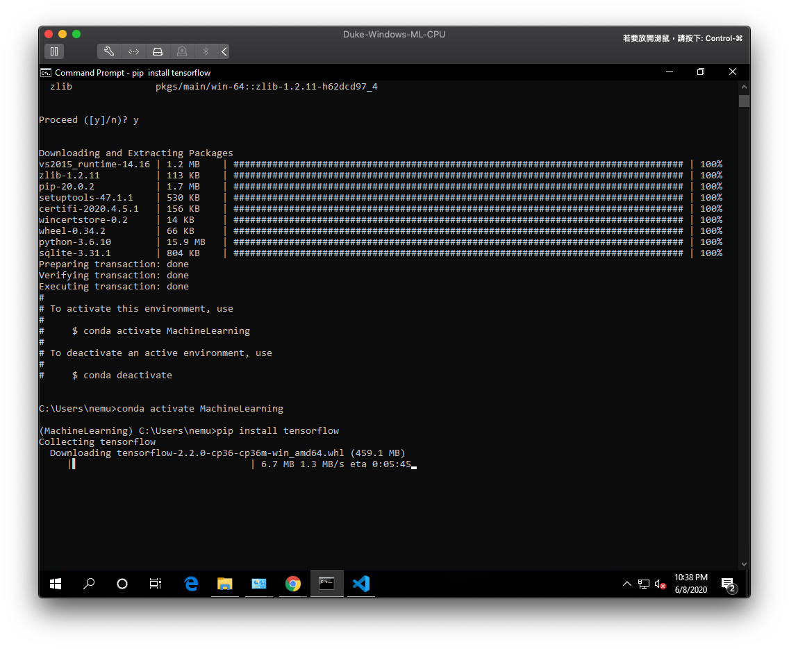 conda-pip-install-tensorflow-installing