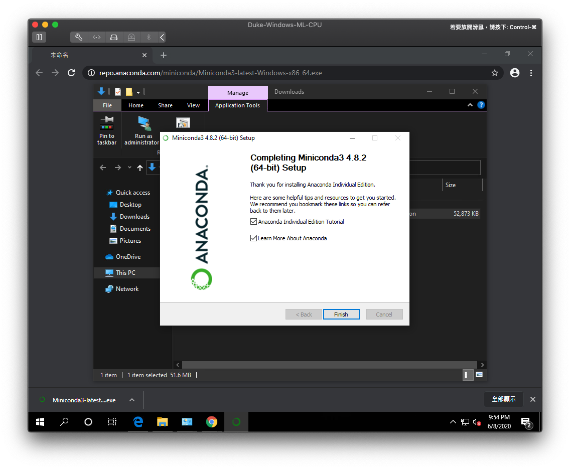 install-conda-finish